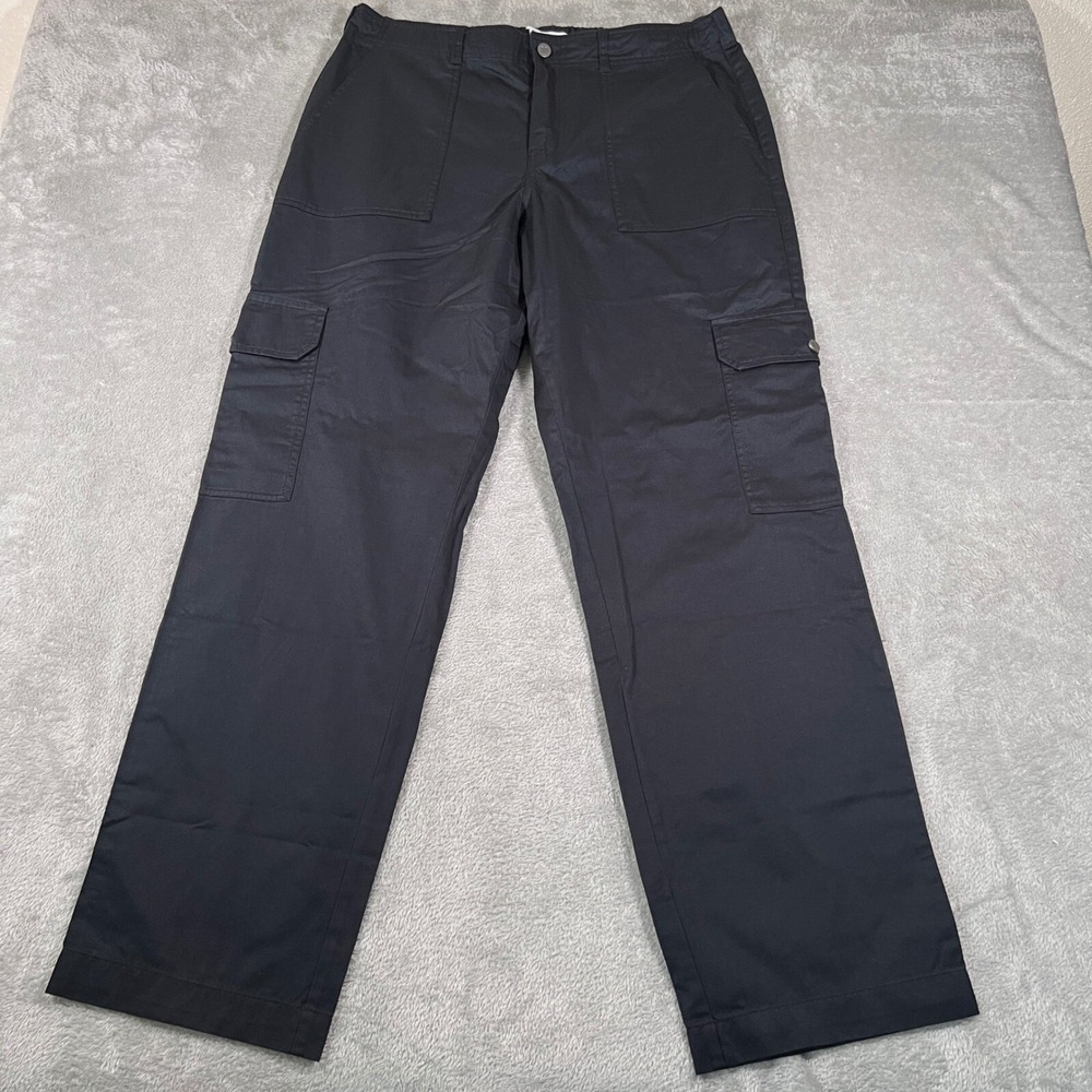 Monet Skateboards Pants Mens XL‎ Black Wide Leg Cargo Utility Workwear Cotton